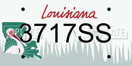 3717SS Louisiana License Plate
