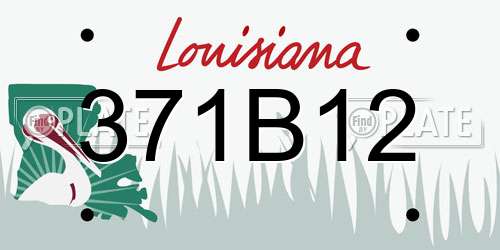 371B12 Louisiana License Plate
