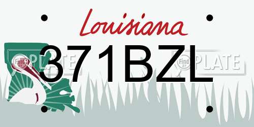 371BZL Louisiana License Plate