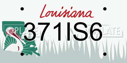 371IS6 Louisiana License Plate