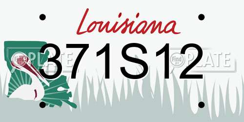 371S12 Louisiana License Plate
