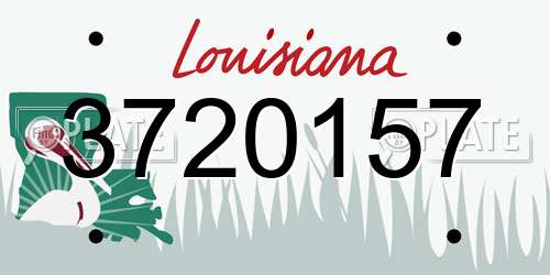 3720157 Louisiana License Plate
