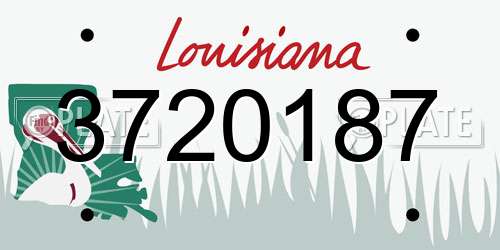 3720187 Louisiana License Plate