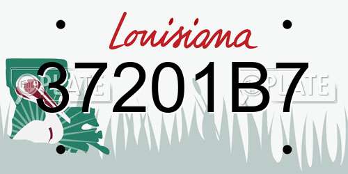 37201B7 Louisiana License Plate