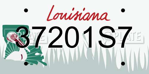 37201S7 Louisiana License Plate