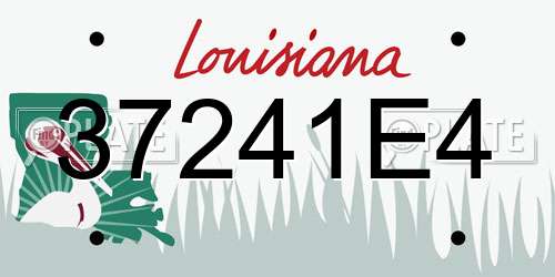 37241E4 Louisiana License Plate