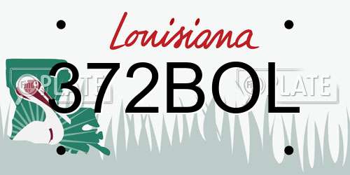 372BOL Louisiana License Plate