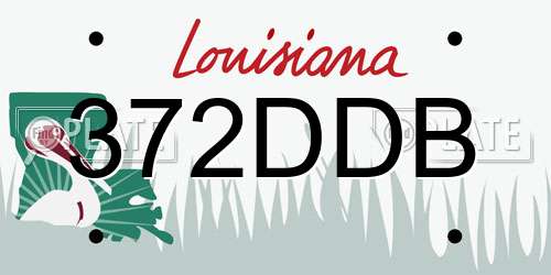 372DDB Louisiana License Plate