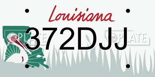 372DJJ Louisiana License Plate