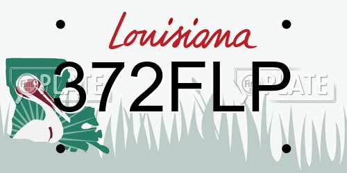 372FLP Louisiana License Plate