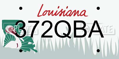 372QBA Louisiana License Plate