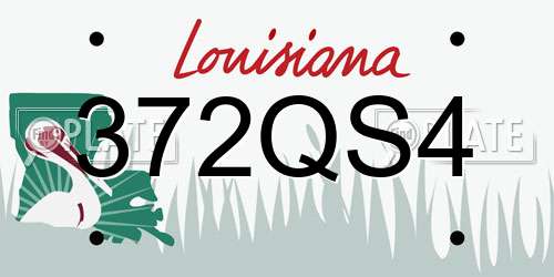 372QS4 Louisiana License Plate