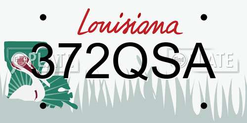 372QSA Louisiana License Plate