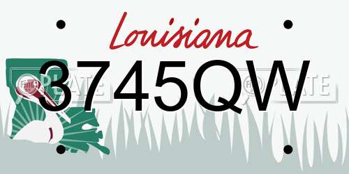 3745QW Louisiana License Plate