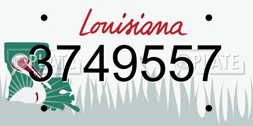 3749557 Louisiana License Plate