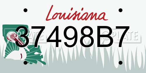 37498B7 Louisiana License Plate