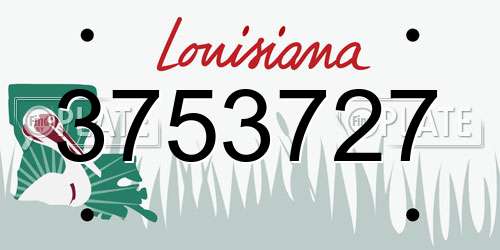 3753727 Louisiana License Plate