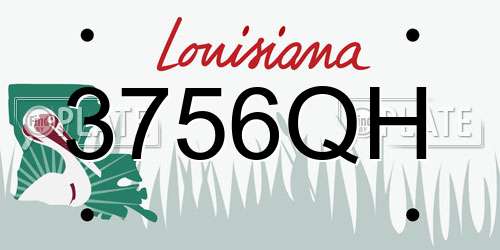 3756QH Louisiana License Plate