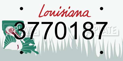 3770187 Louisiana License Plate