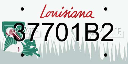 37701B2 Louisiana License Plate