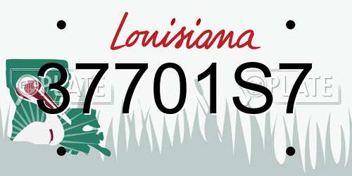 37701S7 Louisiana License Plate