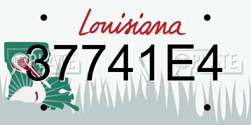37741E4 Louisiana License Plate