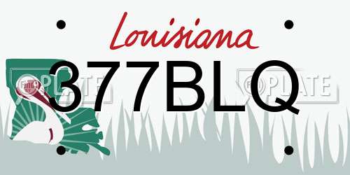377BLQ Louisiana License Plate