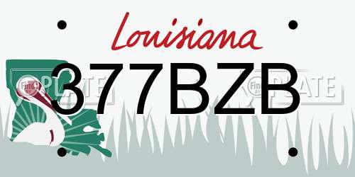 377BZB Louisiana License Plate