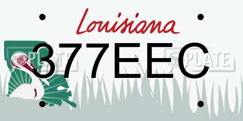 377EEC Louisiana License Plate