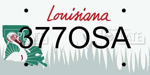 377OSA Louisiana License Plate
