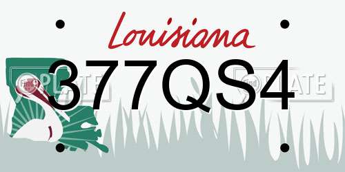 377QS4 Louisiana License Plate