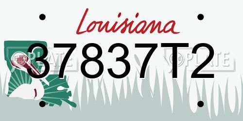 37837T2 Louisiana License Plate