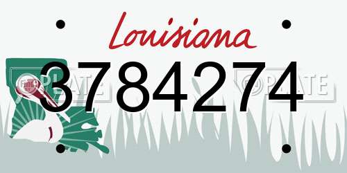 3784274 Louisiana License Plate