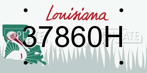 37860H Louisiana License Plate