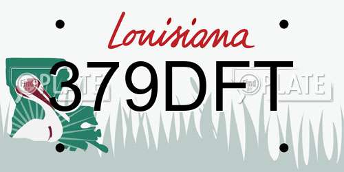 379DFT Louisiana License Plate