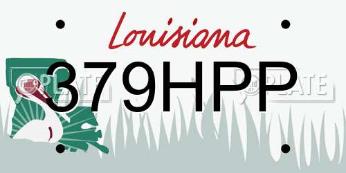 379HPP Louisiana License Plate