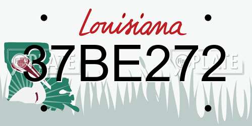 37BE272 Louisiana License Plate