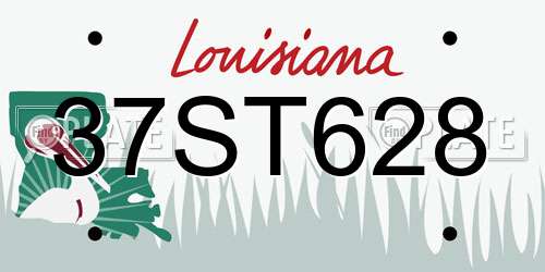 37ST628 Louisiana License Plate