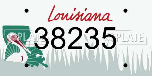 38235 Louisiana License Plate