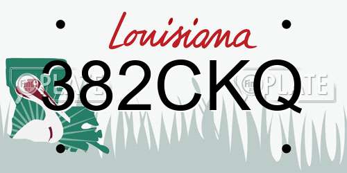 382CKQ Louisiana License Plate