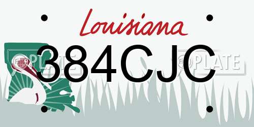 384CJC Louisiana License Plate