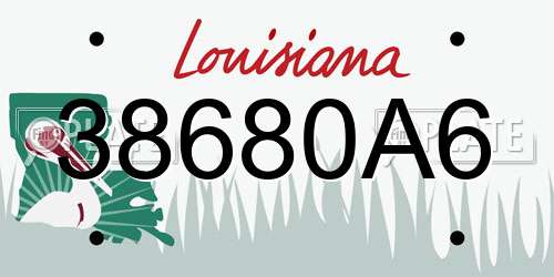 38680A6 Louisiana License Plate
