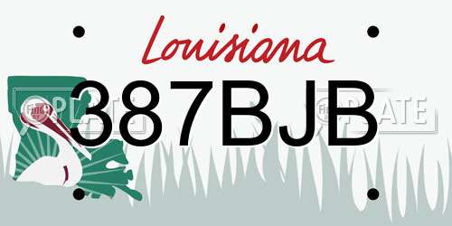 387BJB Louisiana License Plate