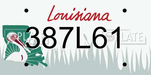 387L61 Louisiana License Plate