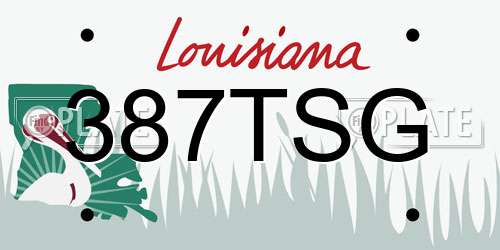 387TSG Louisiana License Plate