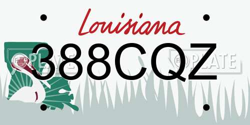 388CQZ Louisiana License Plate