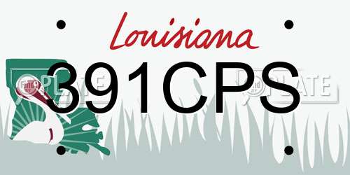 391CPS Louisiana License Plate