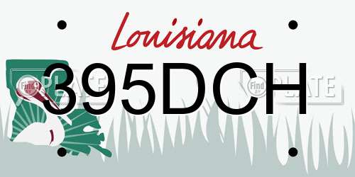 395DCH Louisiana License Plate