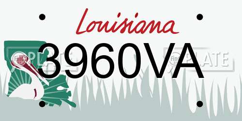 3960VA Louisiana License Plate