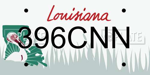 396CNN Louisiana License Plate